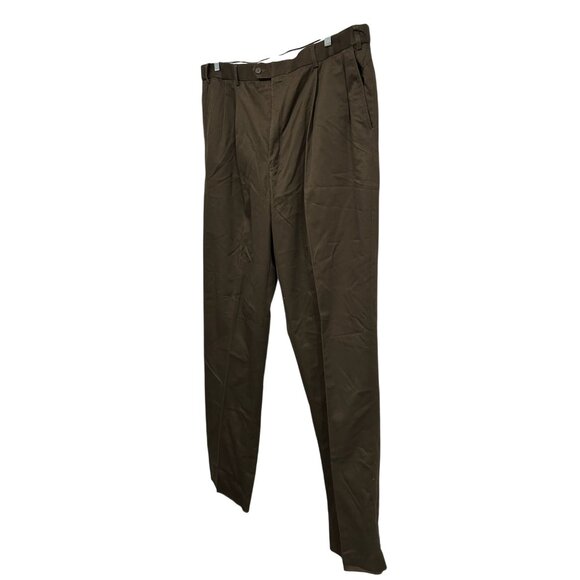Jonathan Quale Reserve NWT Brown Rootbeer Cotton Pants 44 Long - Picture 3 of 11